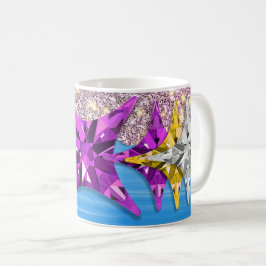 Taza de café con patrón de estrella geométrica col