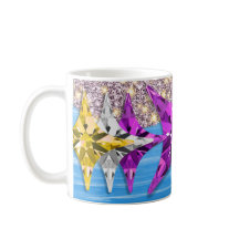 Taza de café con patrón de estrella geométrica col