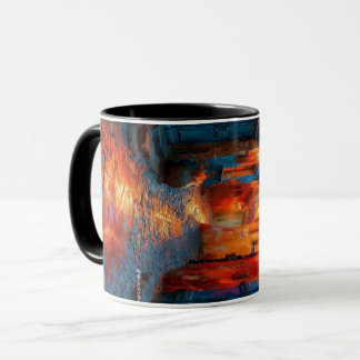 Taza de café con patrón de garabatos coloridos | D