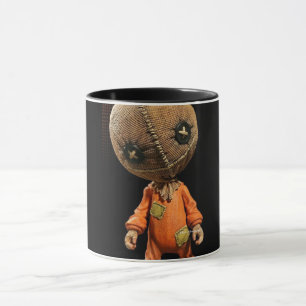 Taza de café con patrón de garabatos coloridos   D