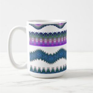 Taza de café con patrón de zigzag boho