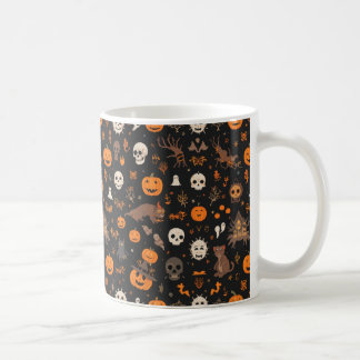 Taza de café con patrón espeluznante vintage - Clá