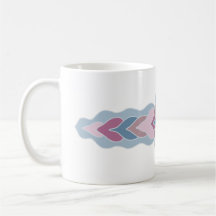 Taza de café con patrón folk pastel