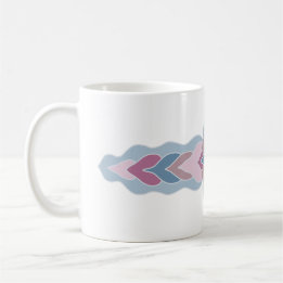 Taza de café con patrón folk pastel