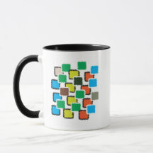 Taza de café con patrón geométrico abstracto moder