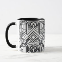 Taza de café con patrón geométrico elegante