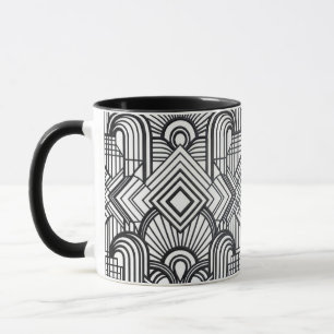 Taza de café con patrón geométrico elegante