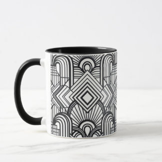 Taza de café con patrón geométrico elegante
