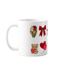 Taza De Café Con Pegatina Roja Linda Regalo Divert