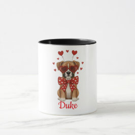 taza de café con perro boxer día de San Valentín 2