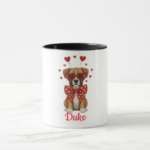 taza de café con perro boxer día de San Valentín 2