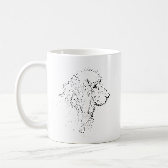 Taza de café con perro de raza Cocker Spaniel - Bo (Izquierda)