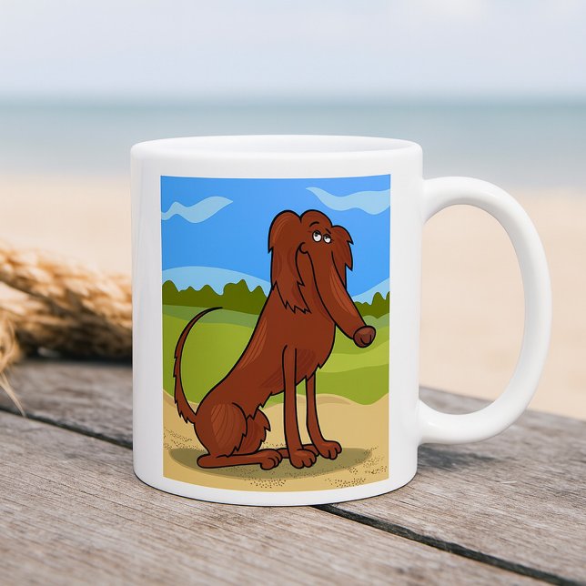 Taza de café con perro Setter Irlandés de pura raz (Subido por el creador)