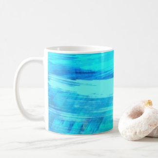 Taza de café con pinceladas de arte abstracto