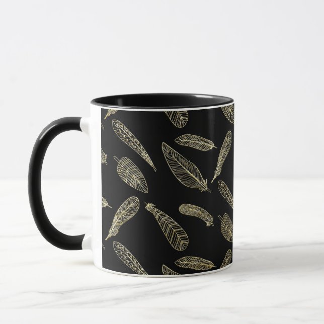 taza de café con plumas de pato (Izquierda)