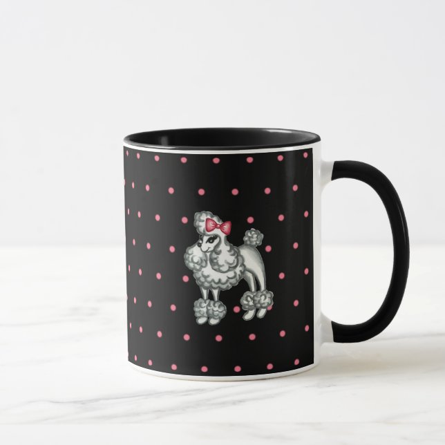 Taza de café con poodle retro (Derecha)