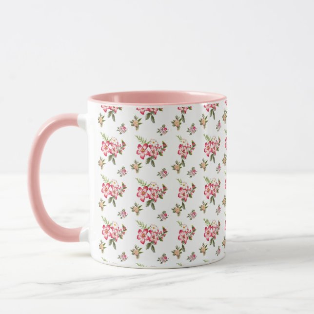 taza de café con ramo de flores (Izquierda)