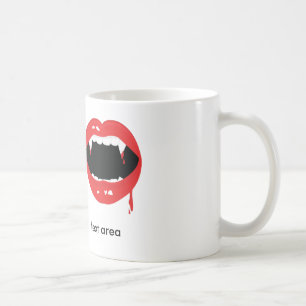 Taza de café con ratón de dientes de vampiro Hallo