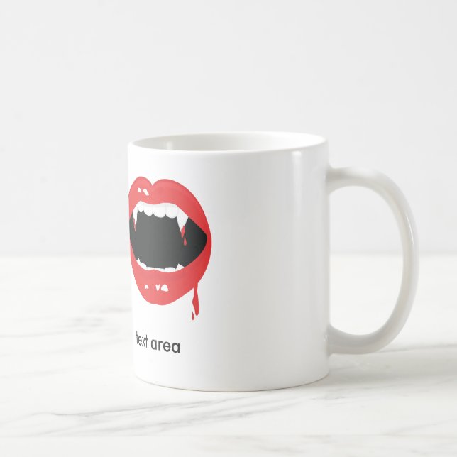 Taza de café con ratón de dientes de vampiro Hallo (Derecha)