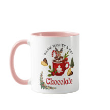Taza de café con renos de Navidad Caliente Lindo