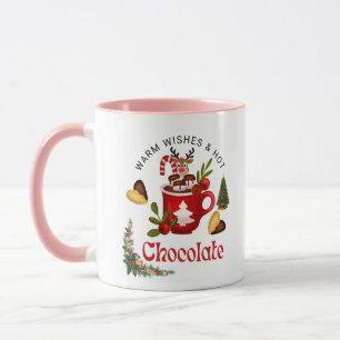 Taza de café con renos de Navidad Caliente Lindo