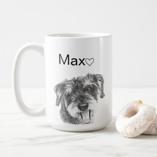 Taza de café con retrato de mascota personalizado