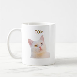 Taza de café con retrato personalizado de gato mas