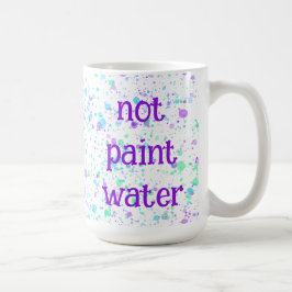 Taza de café con salpicaduras de pintura divertida