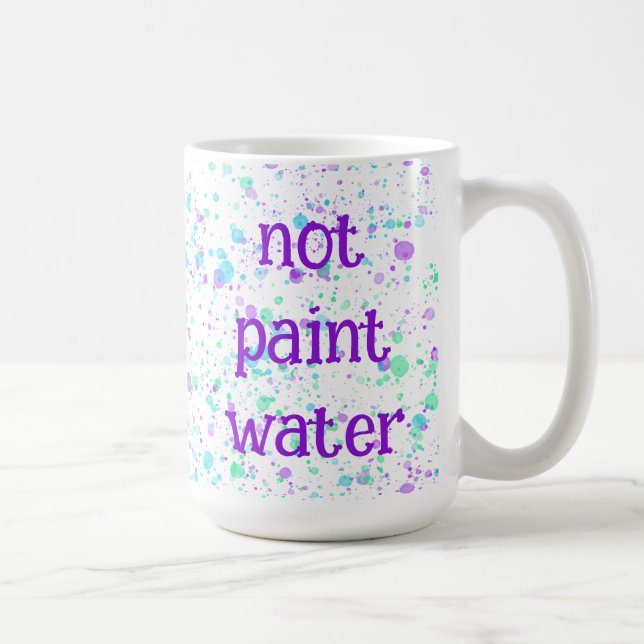 Taza de café con salpicaduras de pintura divertida (Derecha)