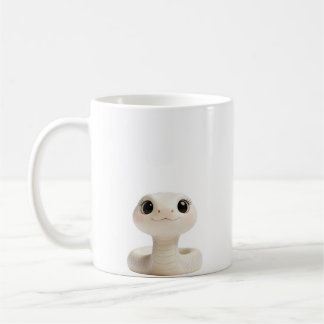 taza de café con serpiente adorable