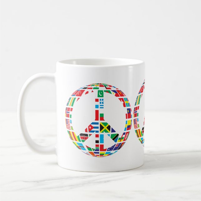 taza de café con signo de paz (Izquierda)