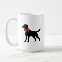 Taza de café con silueta de perro Labrador Retriev