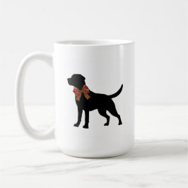 Taza de café con silueta de perro Labrador Retriev