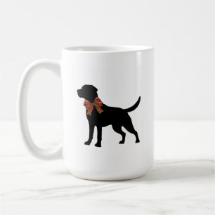 Taza de café con silueta de perro Labrador Retriev