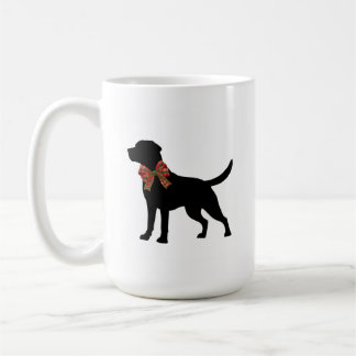 Taza de café con silueta de perro Labrador Retriev