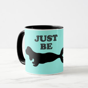 Taza de café con silueta de sirena Dachshund