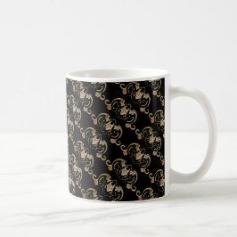 Taza de café con símbolo chino de murciélago
