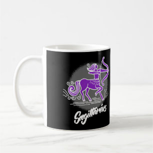 Taza de café con símbolo de Sagitario del zodiaco
