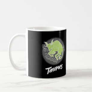 Taza de café con símbolo de Tauro del Zodiaco