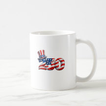 Taza de café con sombrero del Tío Sam Patriótica 2