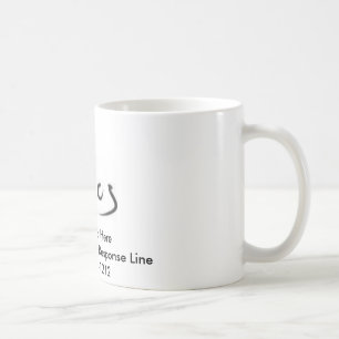 Taza de café con su número de teléfono de las