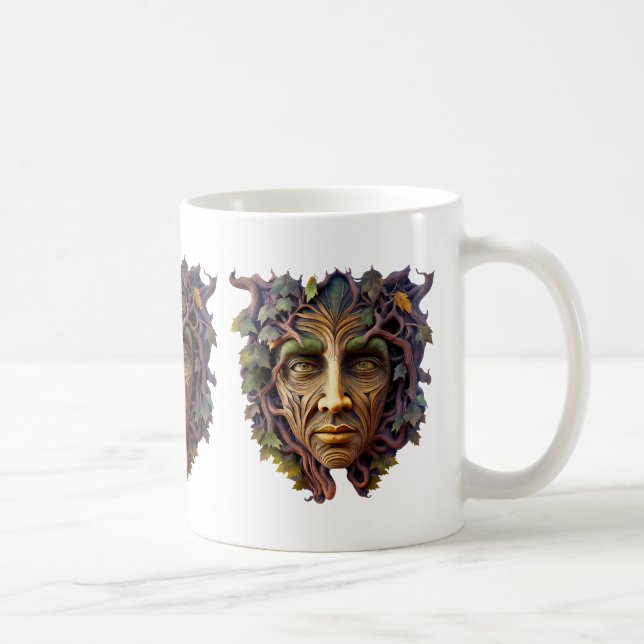 Taza de café con tallado de bosque (Derecha)