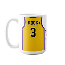 Taza de café con tema de baloncesto 