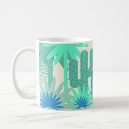 Taza de café con tema de cactus del suroeste del d