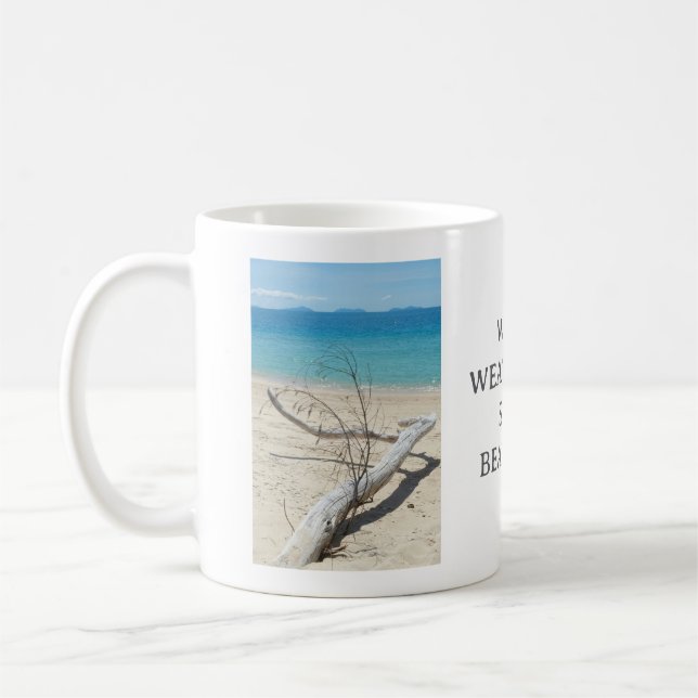 Taza de café con tema de madera flotante (Izquierda)