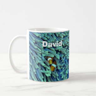 Taza de café con tema de pez anemone marino