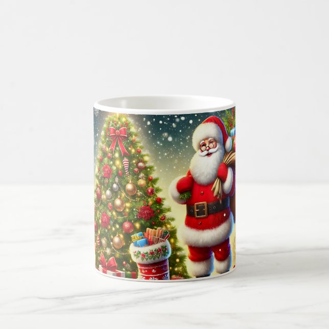 Taza de café con temática navideña de Santa Claus  (Centro)