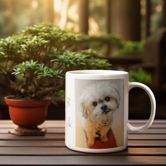 Taza de café con texto de perro Malshi (Subido por el creador)
