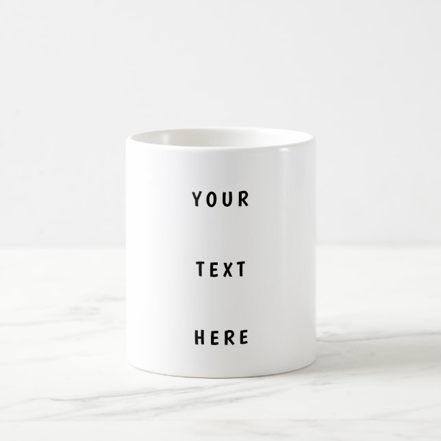 Taza de café con texto personalizado (Centro)