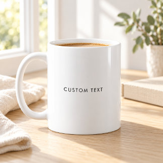 Taza De Café Con Texto Personalizado Minimalista
